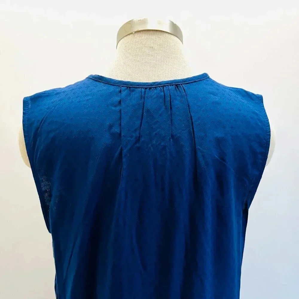 NWT CROFT&BARROW Women Sleeveless Pullover Keyhole Neckline Blue Shirt Size PXXL - Picture 8 of 13